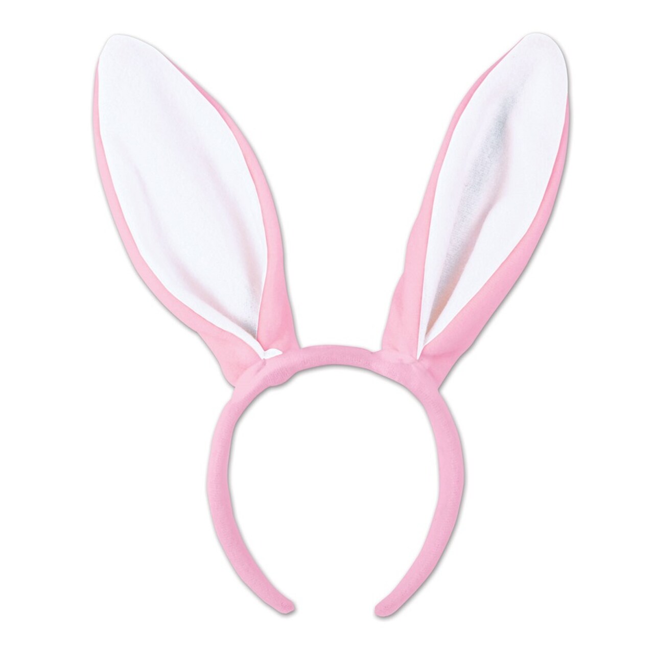 Beistle Pack of 12 Pink and White Soft-Touch Bunny Ears Headbands Easter Costume Accessories